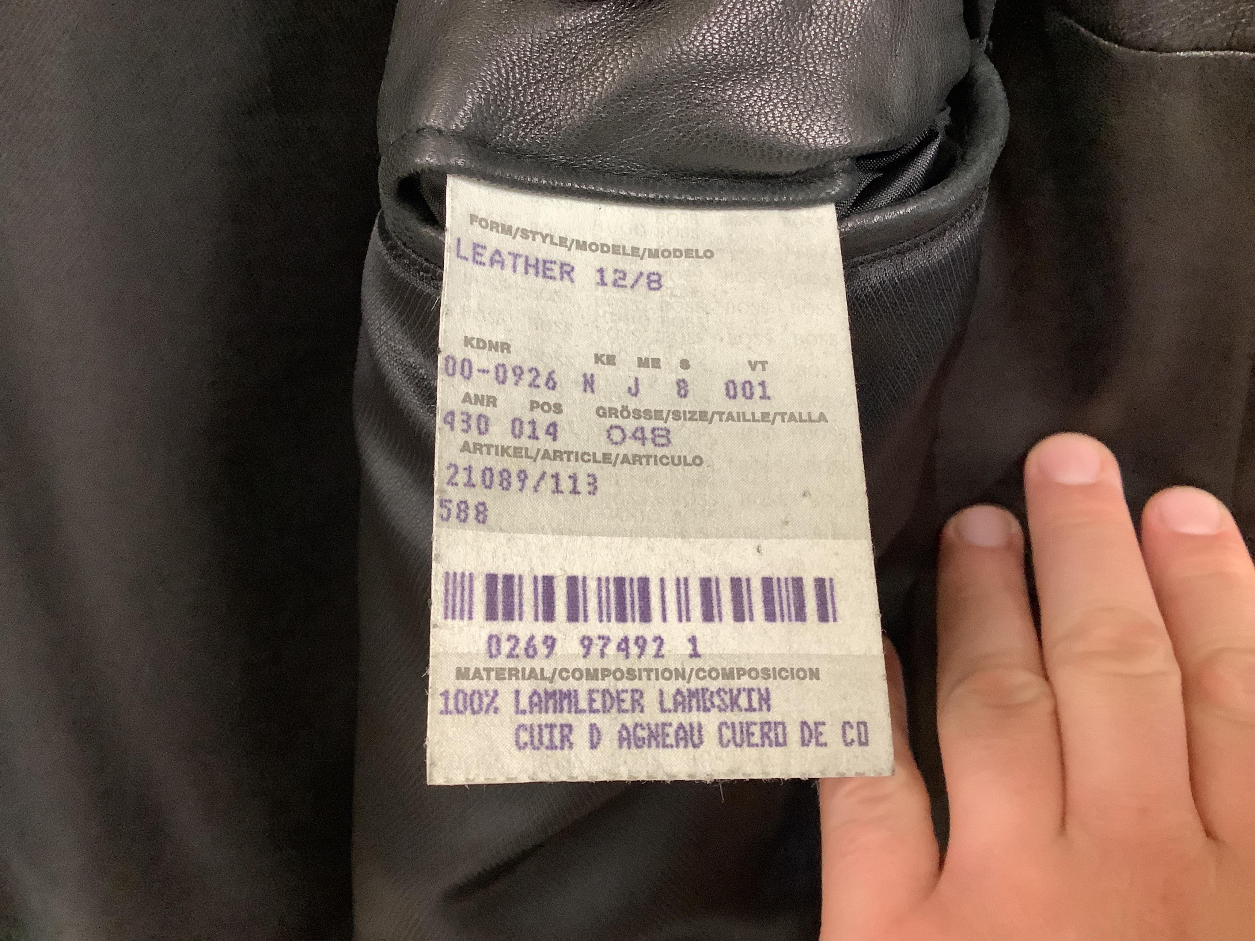 A gentleman's Hugo Boss black leather jacket